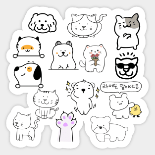 a cute character, cute, lovely, adorable, charming, sweet animal friends Sticker